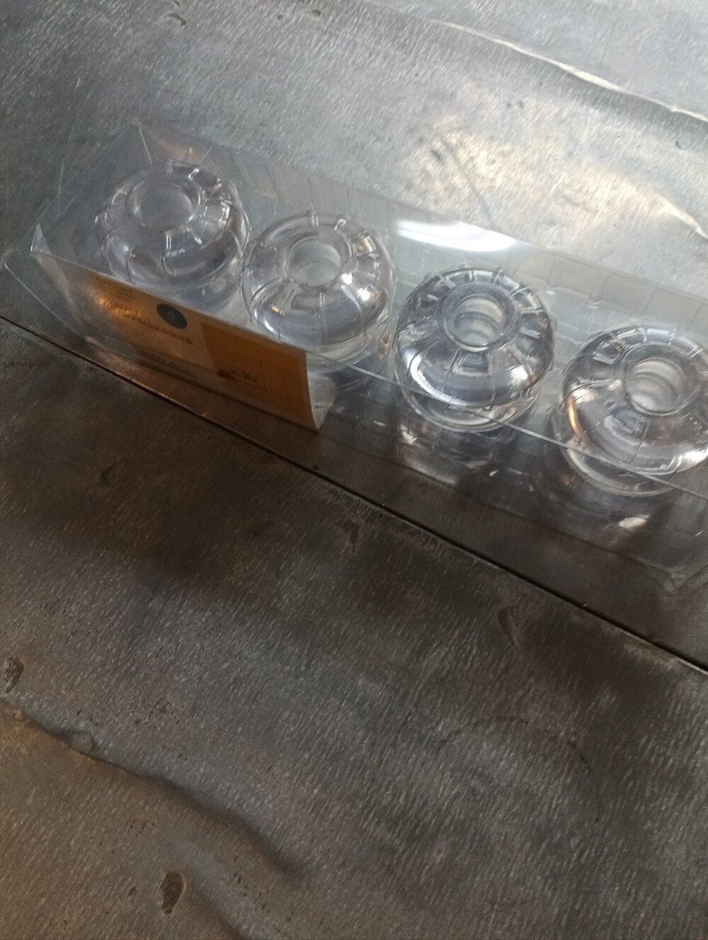 Glass Candle Holders Taper And Tealight Reversible NWT
